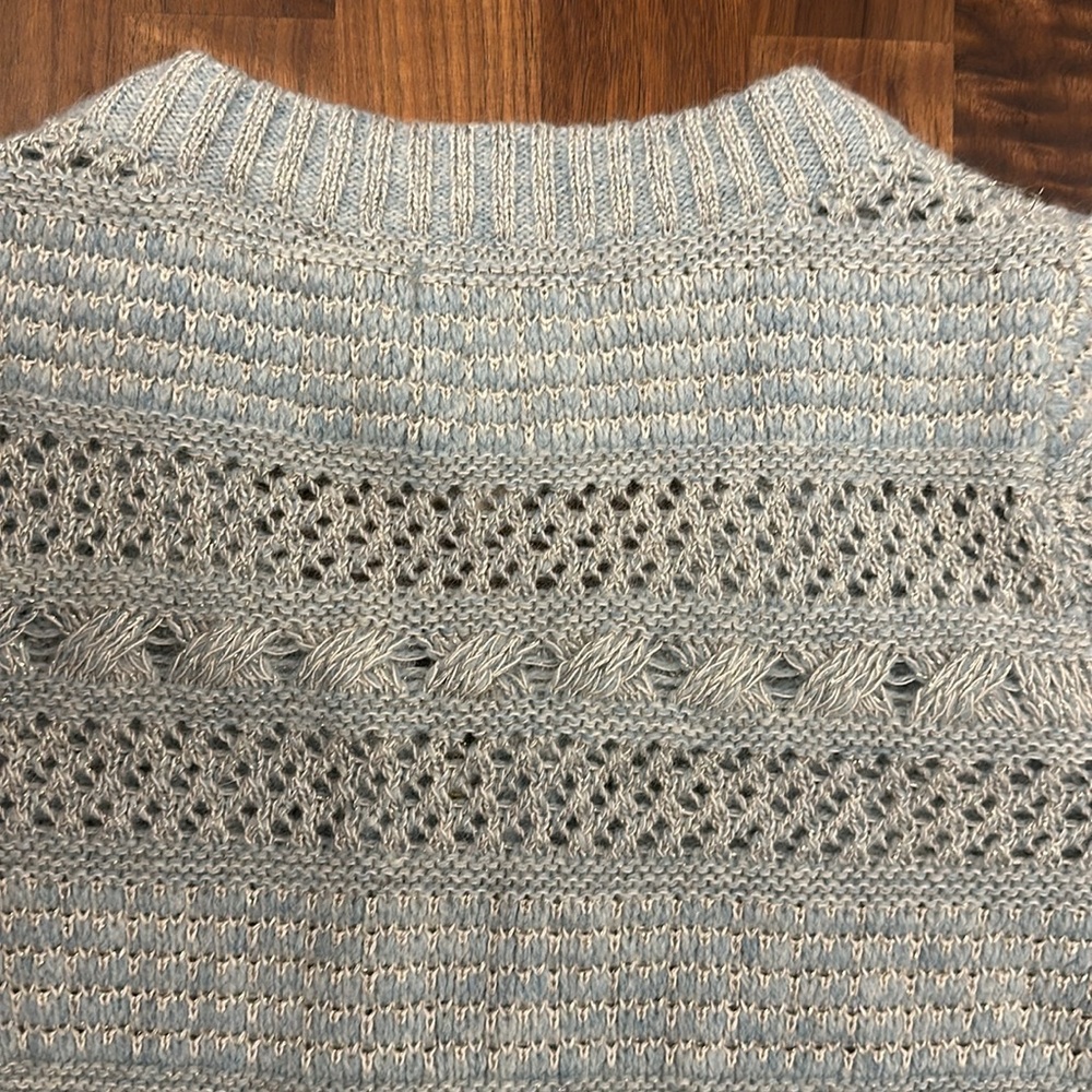NWT / Anthropologie / Medium / Blue/Bleu Zipper Cardigan - Picture 10 of 12